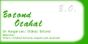 botond otahal business card